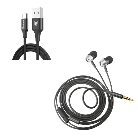 Single Charger cable Mobile or Stereo Headphone